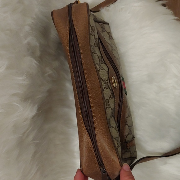 Authentic Vintage Gucci GG Monogram Supreme Sherry Web Ophidia Crossbody Bag - Picture 8 of 11